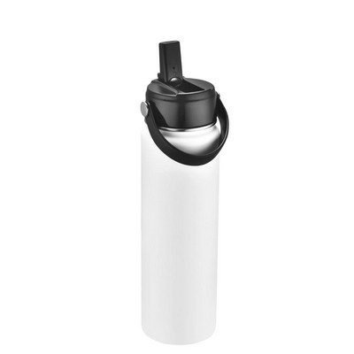 Endura 27 oz White Vacuum Water Bottle With Silicone Bottom