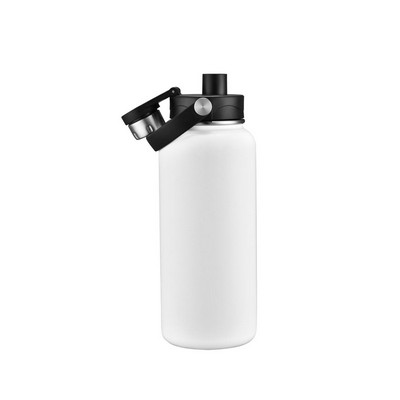 Endura 34 oz White Vacuum Water Bottle