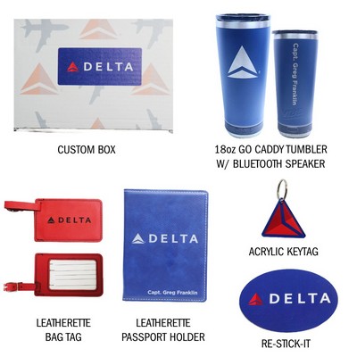 Executive Voyager Employee Appreciation Travel Kit W/ Bag Tag, Passport Holder & More