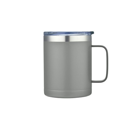 Endura 14 oz Gray SS Vacuum Camping Mug W/ Handle